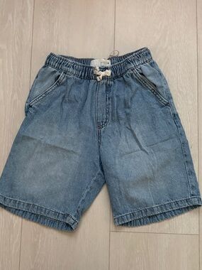 Zara Light Blue Denim Drawstring Kids Shorts